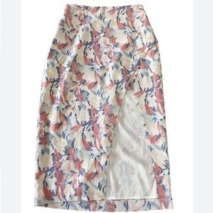 Abercrombie & Fitch Pastel Side Slit Midi Skirt